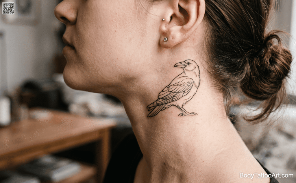 The Side Profile Fine Line Raven