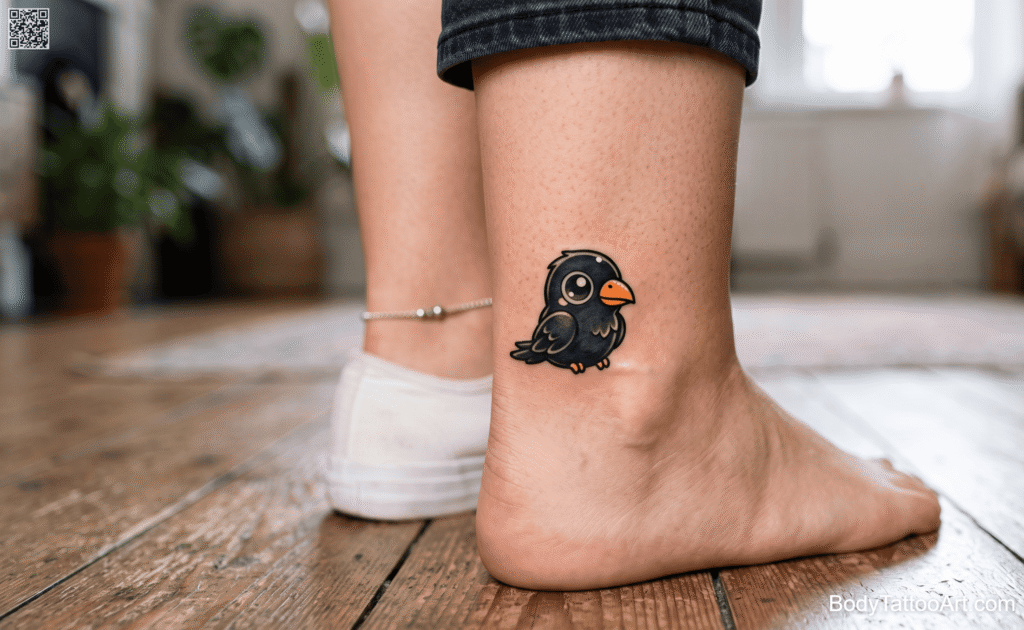  cute cartoon Raven Tattoos