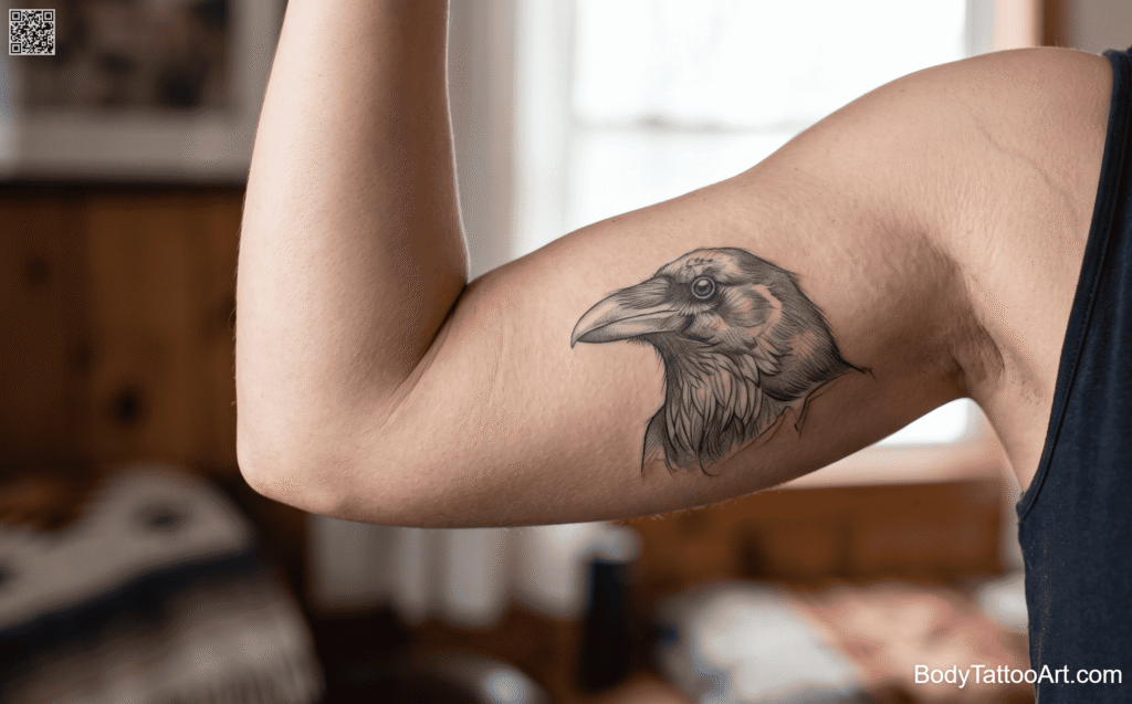 The Pencil Sketch Raven Tattoos
