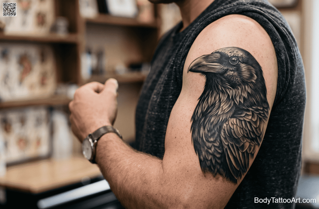 The Realistic Raven Tattoos